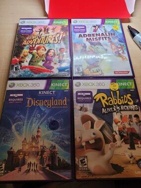Lot of 4 Xbox 360 Video Games Kinect